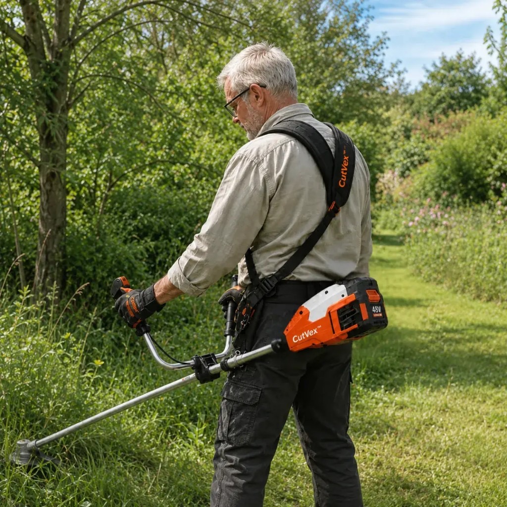 CutVex™ mit 48-V-Akku im Garten